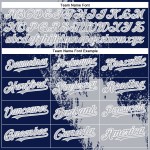 Navy-White Stroke Brush Abstract Baseball Jersey Authentic Pattern Custom Design 3D Gray Navy-White Stroke Brush Abstract Baseball Jersey Authentic Pattern Custom Design 3D Gray