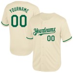 Throwback Green Mesh Cream Jersey Baseball Custom Authentic Kelly Throwback Green Mesh Cream Jersey Baseball Custom Authentic Kelly