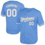 Baseball Authentic Throwback Blue Custom Jersey White-Gray Light Mesh Baseball Authentic Throwback Blue Custom Jersey White-Gray Light Mesh