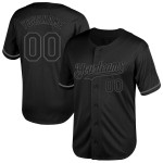 Jersey Steel Authentic Gray Custom Mesh Throwback Baseball Black Jersey Steel Authentic Gray Custom Mesh Throwback Baseball Black