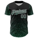 Glittering Green-White Abstract Dot Design Custom 3D Pattern Baseball Black Jersey Kelly Authentic Colorful Glittering Green-White Abstract Dot Design Custom 3D Pattern Baseball Black Jersey Kelly Authentic Colorful