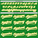 Custom Baseball Grass White-Yellow Jersey Authentic Green Custom Baseball Grass White-Yellow Jersey Authentic Green