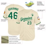 Throwback Green Mesh Cream Jersey Baseball Custom Authentic Kelly Throwback Green Mesh Cream Jersey Baseball Custom Authentic Kelly