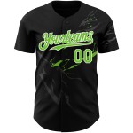 3D Neon Authentic Lightning Baseball Pattern Black Custom Green-White Jersey Design 3D Neon Authentic Lightning Baseball Pattern Black Custom Green-White Jersey Design