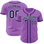 Navy-White Baseball Custom Jersey Purple Authentic Medium Navy-White Baseball Custom Jersey Purple Authentic Medium