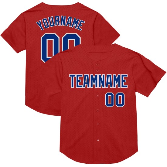 Custom Royal-White Throwback Baseball Mesh Red Authentic Jersey Custom Royal-White Throwback Baseball Mesh Red Authentic Jersey