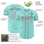 Custom Blue Authentic Baseball White-Black Ice Jersey Custom Blue Authentic Baseball White-Black Ice Jersey