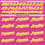 Custom Line Jersey Baseball Yellow-White Authentic Pink Custom Line Jersey Baseball Yellow-White Authentic Pink
