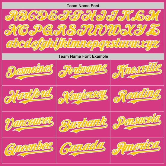 Custom Line Jersey Baseball Yellow-White Authentic Pink Custom Line Jersey Baseball Yellow-White Authentic Pink