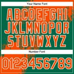 Brush Abstract Design Custom Orange Green-White Authentic Jersey Baseball 3D Stroke Pattern Kelly Brush Abstract Design Custom Orange Green-White Authentic Jersey Baseball 3D Stroke Pattern Kelly