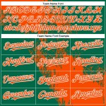 Brush Abstract Design Custom Orange Green-White Authentic Jersey Baseball 3D Stroke Pattern Kelly Brush Abstract Design Custom Orange Green-White Authentic Jersey Baseball 3D Stroke Pattern Kelly