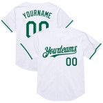 Mesh White Authentic Throwback Custom Green Jersey Kelly Baseball Mesh White Authentic Throwback Custom Green Jersey Kelly Baseball