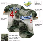Mountains Authentic Pattern Baseball Custom Design Red-Royal Landscape 3D Jersey White Mountains Authentic Pattern Baseball Custom Design Red-Royal Landscape 3D Jersey White