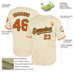 Baseball Cream Authentic Throwback Green Mesh Orange-Kelly Custom Jersey Baseball Cream Authentic Throwback Green Mesh Orange-Kelly Custom Jersey