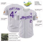 Purple-Gray Authentic Gray Baseball Jersey Custom (Purple White Pinstripe) Purple-Gray Authentic Gray Baseball Jersey Custom (Purple White Pinstripe)