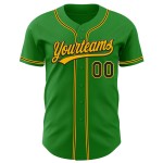 Grass Baseball Custom Authentic Black-Gold Green Jersey Grass Baseball Custom Authentic Black-Gold Green Jersey