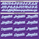 Star Gradient Design Light Jersey Authentic Pattern Baseball Purple 3D Twinkle Blue-White Style Custom Star Gradient Design Light Jersey Authentic Pattern Baseball Purple 3D Twinkle Blue-White Style Custom