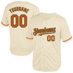 Baseball Cream Authentic Throwback Green Mesh Orange-Kelly Custom Jersey Baseball Cream Authentic Throwback Green Mesh Orange-Kelly Custom Jersey