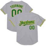 Baseball Mesh Authentic Jersey Green-Yellow Throwback Gray Kelly Custom Baseball Mesh Authentic Jersey Green-Yellow Throwback Gray Kelly Custom