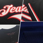 Custom Baseball Throwback Authentic Jersey Navy Mesh Red-White Custom Baseball Throwback Authentic Jersey Navy Mesh Red-White