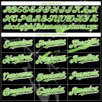 3D Neon Authentic Lightning Baseball Pattern Black Custom Green-White Jersey Design 3D Neon Authentic Lightning Baseball Pattern Black Custom Green-White Jersey Design