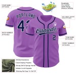 Navy-White Baseball Custom Jersey Purple Authentic Medium Navy-White Baseball Custom Jersey Purple Authentic Medium