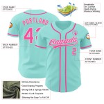 Blue Ice Custom Pink-White Authentic Jersey Baseball Blue Ice Custom Pink-White Authentic Jersey Baseball