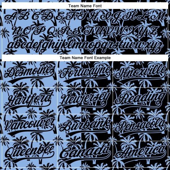 Baseball Palm Pattern Hawaii Jersey Custom Blue Tropical Authentic Design Light 3D Trees Black Baseball Palm Pattern Hawaii Jersey Custom Blue Tropical Authentic Design Light 3D Trees Black