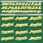 White-Yellow Jersey Kelly Green Mesh Throwback Authentic Baseball Custom White-Yellow Jersey Kelly Green Mesh Throwback Authentic Baseball Custom