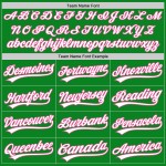 White-Pink Custom Authentic Jersey Baseball Grass Green White-Pink Custom Authentic Jersey Baseball Grass Green