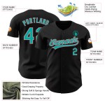Black Authentic Baseball Aqua-Medium Jersey Pink Custom Black Authentic Baseball Aqua-Medium Jersey Pink Custom