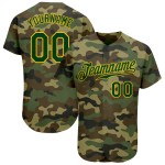 Custom Camo Green-Gold Authentic Salute To Service Baseball Jersey Custom Camo Green-Gold Authentic Salute To Service Baseball Jersey