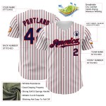 Custom (Navy Red Jersey Authentic Navy-Red White Pinstripe) Baseball Custom (Navy Red Jersey Authentic Navy-Red White Pinstripe) Baseball