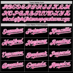 Pattern Star Baseball Gradient Custom Design Twinkle Authentic Style Black 3D Pink-White Jersey Pattern Star Baseball Gradient Custom Design Twinkle Authentic Style Black 3D Pink-White Jersey