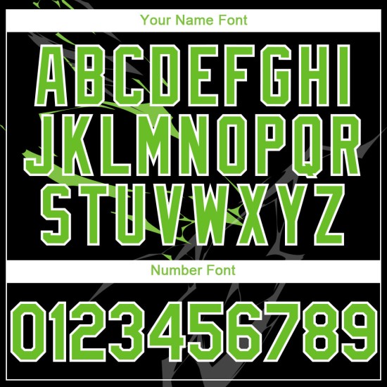 3D Neon Authentic Lightning Baseball Pattern Black Custom Green-White Jersey Design 3D Neon Authentic Lightning Baseball Pattern Black Custom Green-White Jersey Design