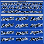 Jersey Baseball Custom Blue Pinstripe White-Black Split Fashion Authentic Thunder Jersey Baseball Custom Blue Pinstripe White-Black Split Fashion Authentic Thunder