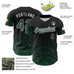 Glittering Green-White Abstract Dot Design Custom 3D Pattern Baseball Black Jersey Kelly Authentic Colorful Glittering Green-White Abstract Dot Design Custom 3D Pattern Baseball Black Jersey Kelly Authentic Colorful
