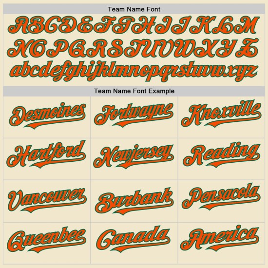 Baseball Cream Authentic Throwback Green Mesh Orange-Kelly Custom Jersey Baseball Cream Authentic Throwback Green Mesh Orange-Kelly Custom Jersey