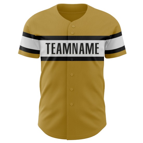 Black-White Baseball Custom Authentic Old Jersey Gold Black-White Baseball Custom Authentic Old Jersey Gold