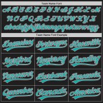 Black Authentic Baseball Aqua-Medium Jersey Pink Custom Black Authentic Baseball Aqua-Medium Jersey Pink Custom